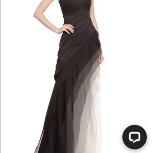 Gradient Layered Hem Mesh Dress